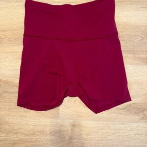 VS PINK High-Waisted Burgundy Shorts